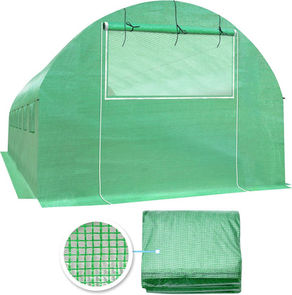 YardGrow Greenhouse Replacement Cover Larger Walk in Outdoor Plant Gardening Greenhouse, 2-Doors