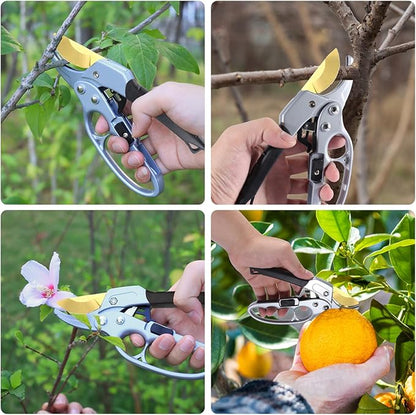 Ultra Sharp Germany Titanium Steel Pruning Shears - Cuts 3X Easier, Weak Hand Arthritis Snips