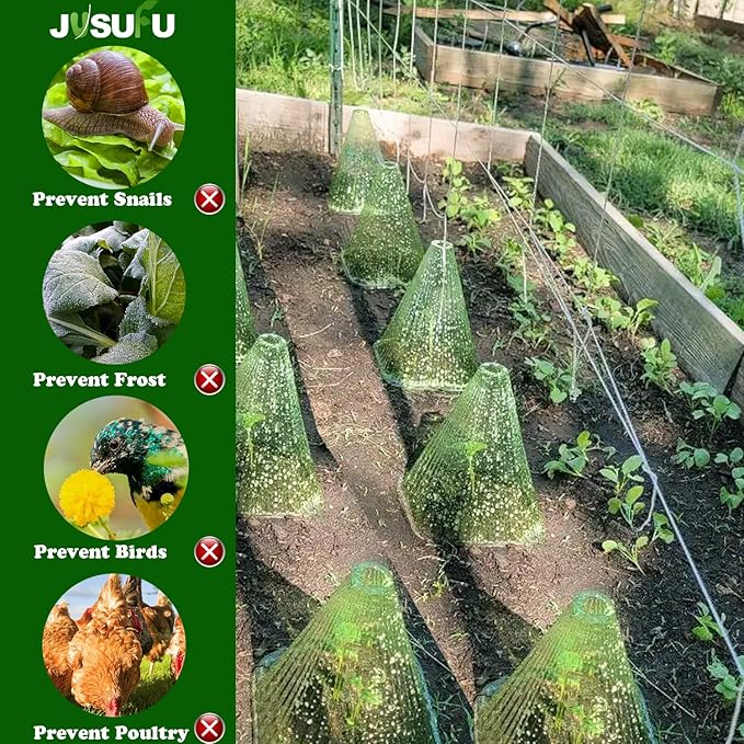 Garden Cloches for Plants, 20 Pack Plant Covers Reusable Plant Bell Cover Protects Plants from