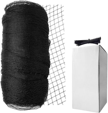 Garden Netting, 7.5ft x 100ft Black Bird Netting Heavy Duty,Rabbit,Squirrels,Anti Birds,Larger