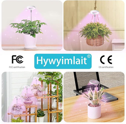 Halo Ring Grow Lights for Small Indoor Plants, Red+Blue+Yellow Light Full Spectrum LED Plant Light