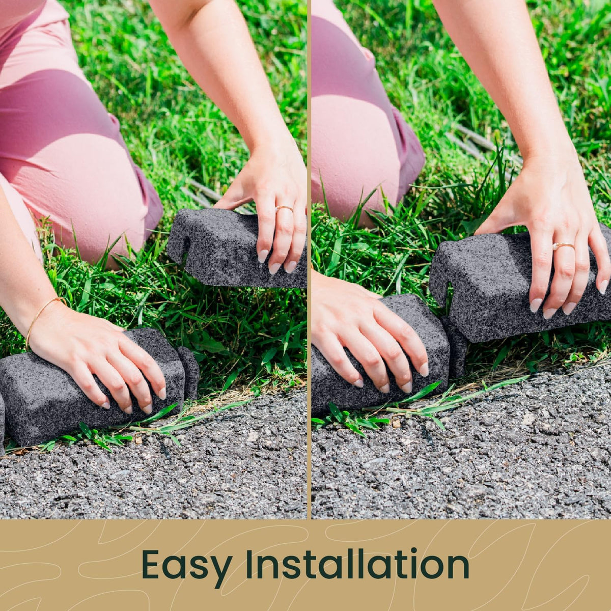 Beuta Landscape Edging | Garden Edging Border | Faux Stone Bricks for Lawn edging, Flower beds