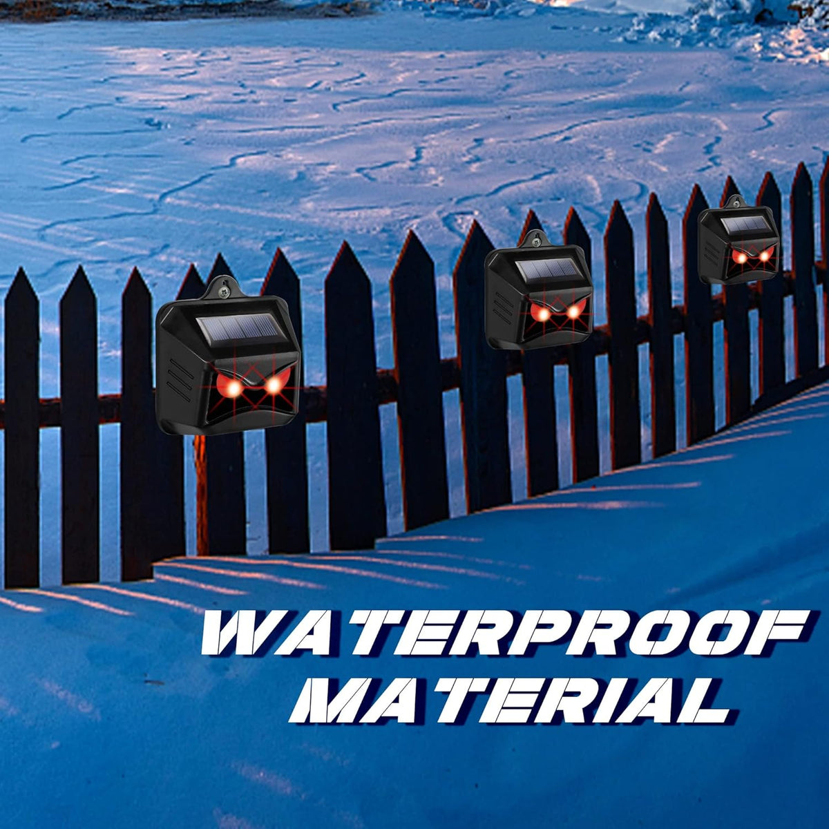 6 Pack Solar Animal Repellent, Predator Eyes Animal Deterrent Sentinels with Red LED Blinking