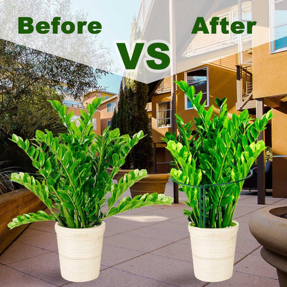 HiGift 8 Pack Plant Support Stakes, Half Round Metal Garden Plant Stake Indoor Peony Cages and