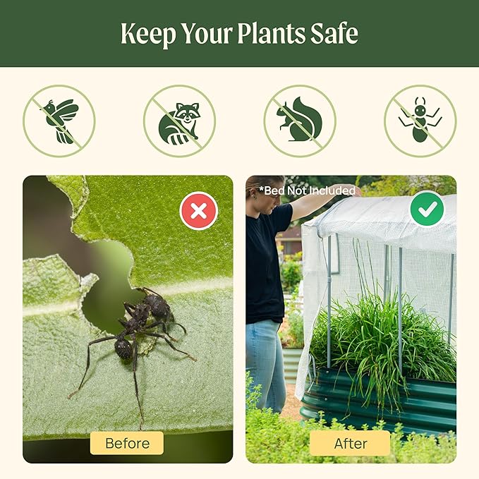 Vego garden Frost Greenhouse Cover System for 2.0' x 6.5' (6 in 1) Garden Bed(No Frame)