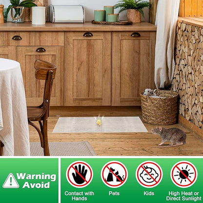 12 Pack Large Super Sticky Glue Traps for Mice and Rats, Rat Mouse Sticky Traps Glue Board for