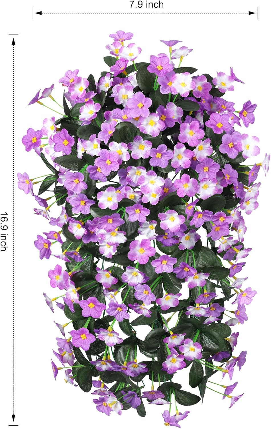 HyeFlora 2PCS Artificial Fall Hanging Flowers for Outdoors, Faux Daisy Muns Plants Fake Silk Orchid