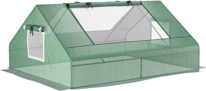 Outsunny 71" x 55" x 32" Mini Greenhouse, Small Green House, Garden Planting Shed, Outdoor Flower