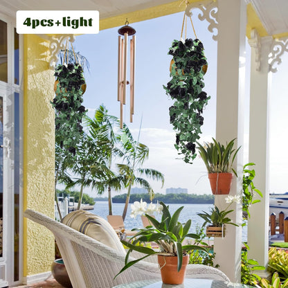 RECUTMS Artificial Rose Vine Hanging Plants 4Pieces 3.3Ft Flowers for Home Room Garden Wedding