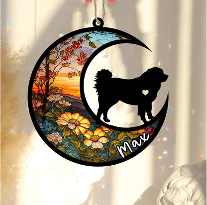 Personalized Dog Memorial, Custom Name Caucasian Shepherd Dog Christmas Ornament with Name, Custom