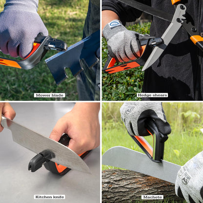 SHARPAL 103N All-in-1 Knife Garden Tool Multi-Sharpener for Lawn Mower Blade, Axe, Hatchet