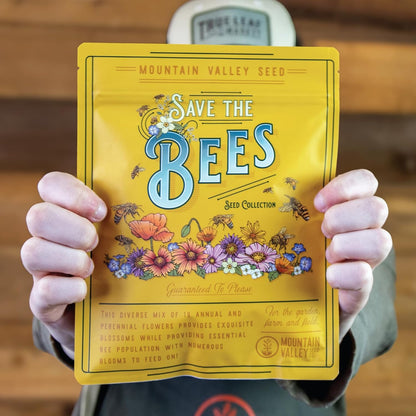 Wildflower Seeds Bulk, 2 Oz. 80,000+ Seeds – Save The Bees Mix with 19 Non-GMO Varieties – Bee