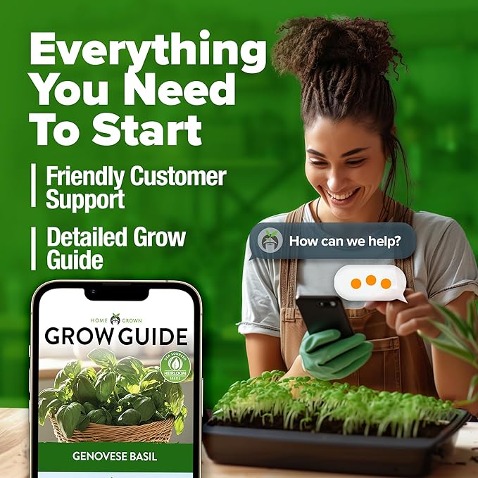 HOME GROWN 𝗨𝗦𝗔 𝗣𝗥𝗘𝗠𝗜𝗨𝗠 Genovese Basil Seeds Pack 1,750+ High Germination 𝗡𝗢𝗡-𝗚𝗠𝗢