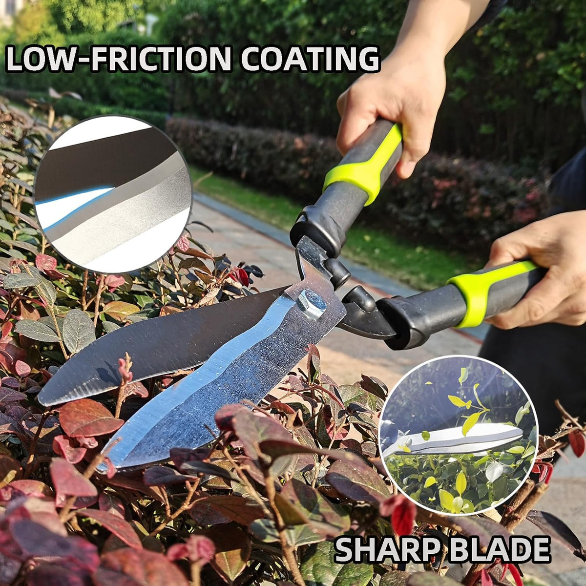Loppers Hedge Clippers & Pruners Combo Set 3-Piece Hedge Shears, Sharp Tree Trimmer Branch Cutter