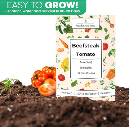 Woods Creek Seeds: Beefsteak Tomato Seeds for Planting - Heirloom Tomato Seeds for Planting