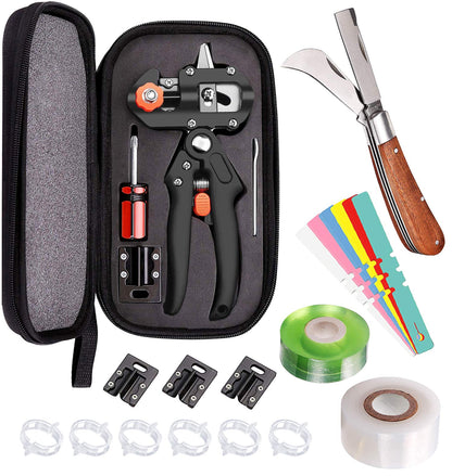 Professional Grafting Tool Kit - 3-in-1 Pruner with SK5 Blades, Grafting Knife, Tapes, Labels &