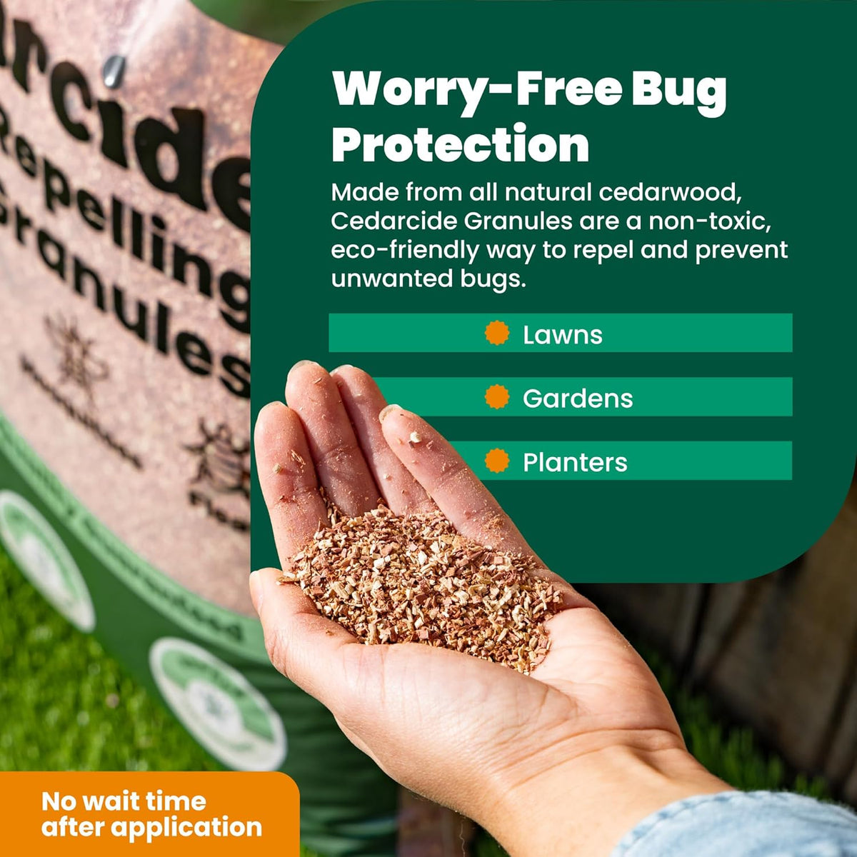 Cedarcide Lawn, Home & Garden Cedar Granules | Repels Fleas, Ticks, Ants & Mosquitoes | Smells