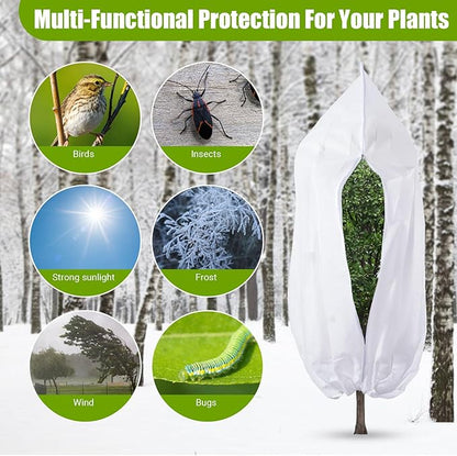 4 Pack Plant Covers Freeze Protection for Winter, Plant Protectors from Animals, Winter Plant Cover