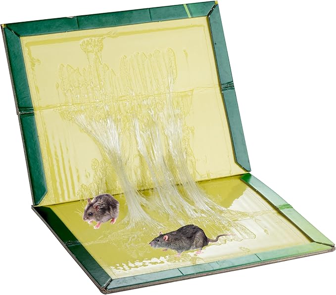 10-Pack Large Mouse Glue Traps with Enhanced Stickiness, Rat Snake Sticky Pad Board for House