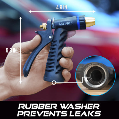 VIKING Hose Nozzle, Garden Hose Nozzle, Adjustable and Heavy Duty for Washing Car, Watering Plants