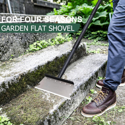 Garden Cleaning Shovel, Snow Shovel, Ice Scraper, 59 Inch Adjustable Handle Heavy Duty Garden