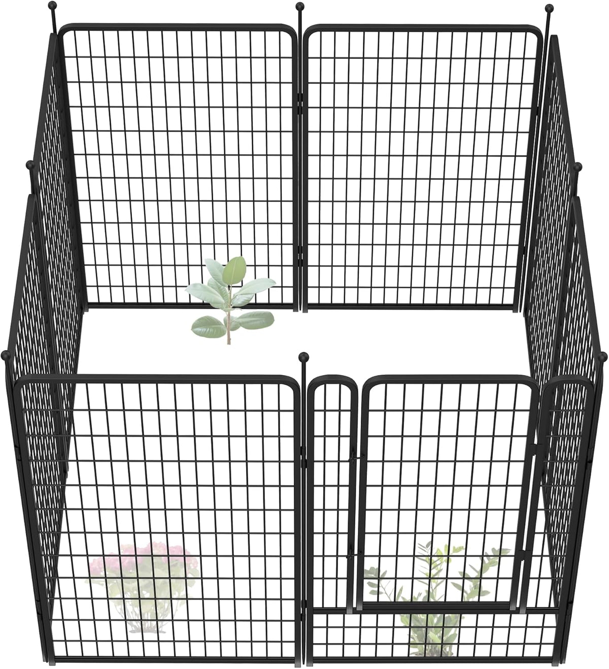 FXW Garden Fence Outdoor for The Yard – 50in(H) x 20.8ft(L) Heavy Duty Metal Animal Barrier for Dog