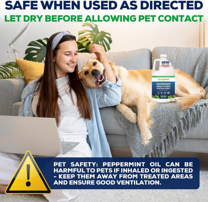 All Natural Peppermint Oil Insect & Pest Control Spray Repels Mice, Spiders, Ants, for Home