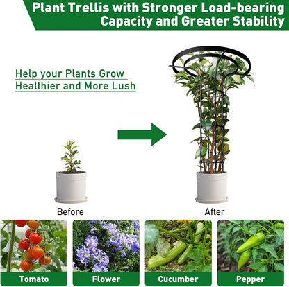 Mushroom Top Trellis for Climbing Plants Outdoor, 3.44FT Decorative Obelisk Plant Support with