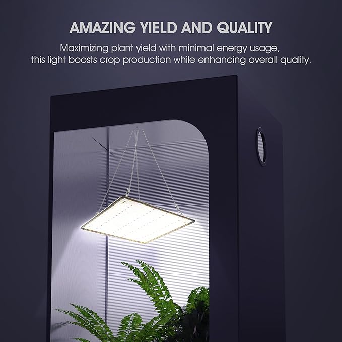 2 Pack LED Grow Light Panel 200W Lamp for Indoor Plants, Sun Like with White Blue Red UV IR LEDs