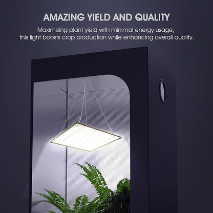 2 Pack LED Grow Light Panel 200W Lamp for Indoor Plants, Sun Like with White Blue Red UV IR LEDs