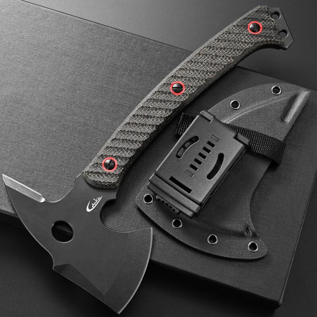 C1342 Camping Axes,DC53 Steel Blade Micarta Handle Chopping Axe Bushcraft Camping Axes Survival