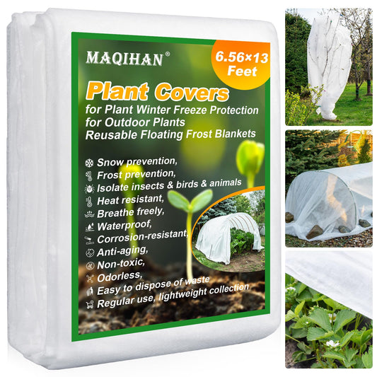 MAQIHAN Plant Covers Freeze Protection - Frost Cloth & Floating Row Cover