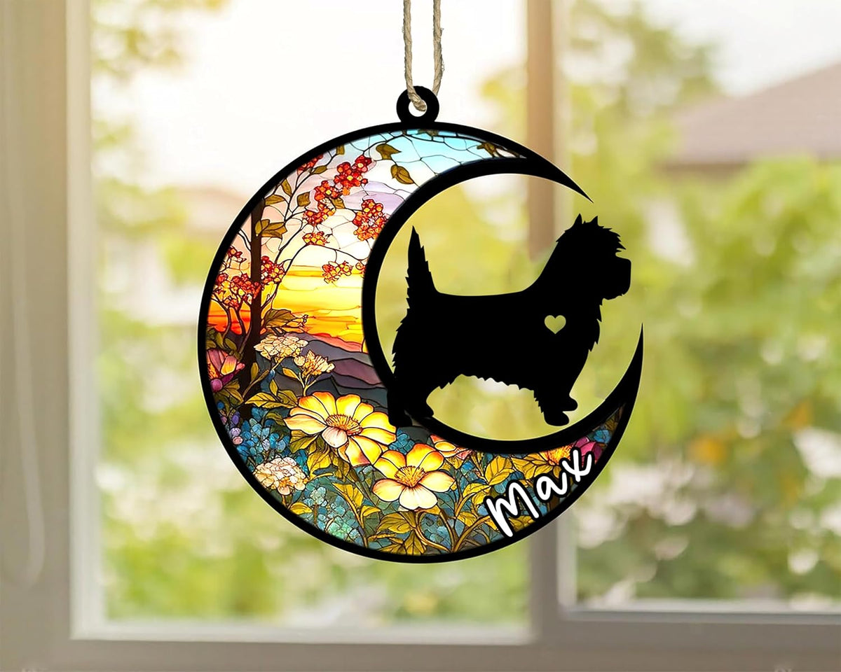 Personalized Dog Memorial, Custom Name Cairn Terrier Dog Christmas Ornament with Name, Custom