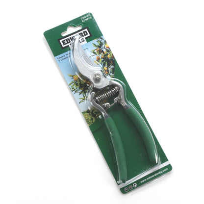Edward Tools Classic Cut Bypass Pruners - Heavy Duty Forged Steel Pruning Shears - Cuts up to 1"