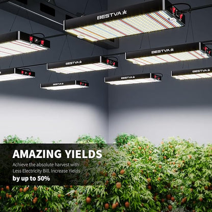 BESTVA DC2000 Led Grow Light with High Yield Diodes Full Spectrum LED Grow Lights for Indoor Plants