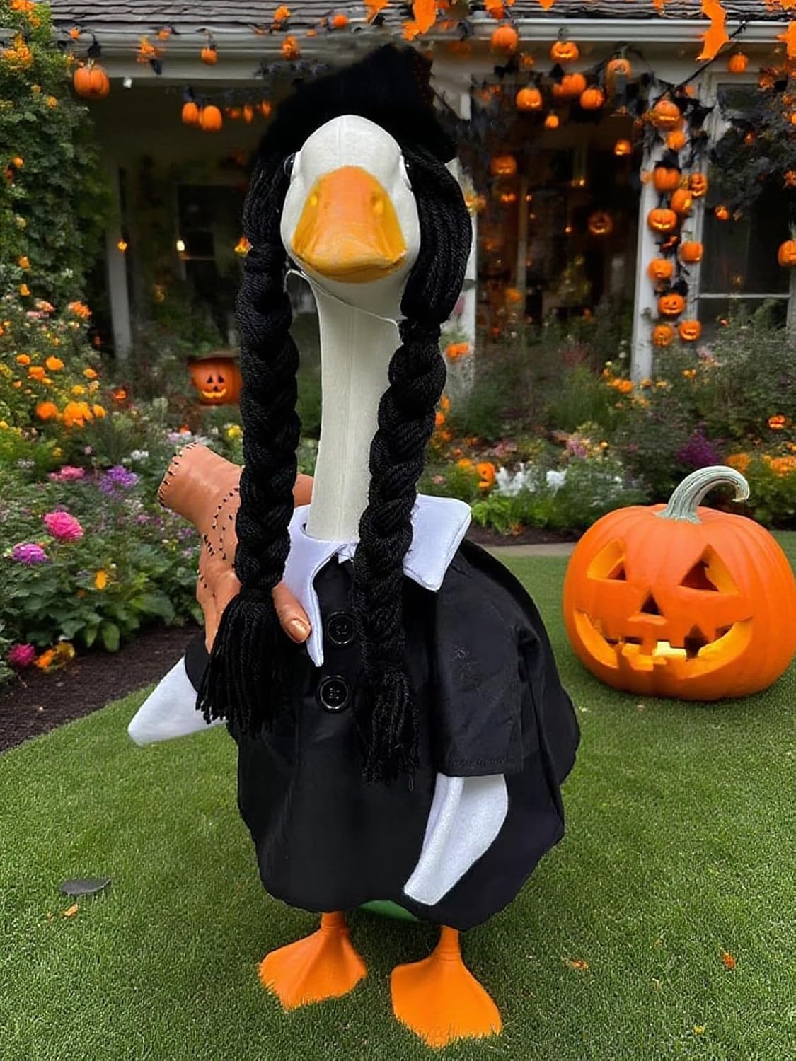 YLYGJGL Halloween Porch Goose Costume Set - 23 Inch White Goose Decor, Carnival Easter Party