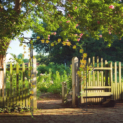 VINGLI Garden Arbor, Arch Archway for Wedding Ceremony Party, Steel Garden Trellis for Plant