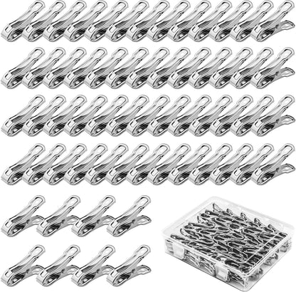 Aodaer 60 Pieces Stainless Steel Garden Clip with Strong Grip Heavy Duty Greenhouse Clips Anti-wind