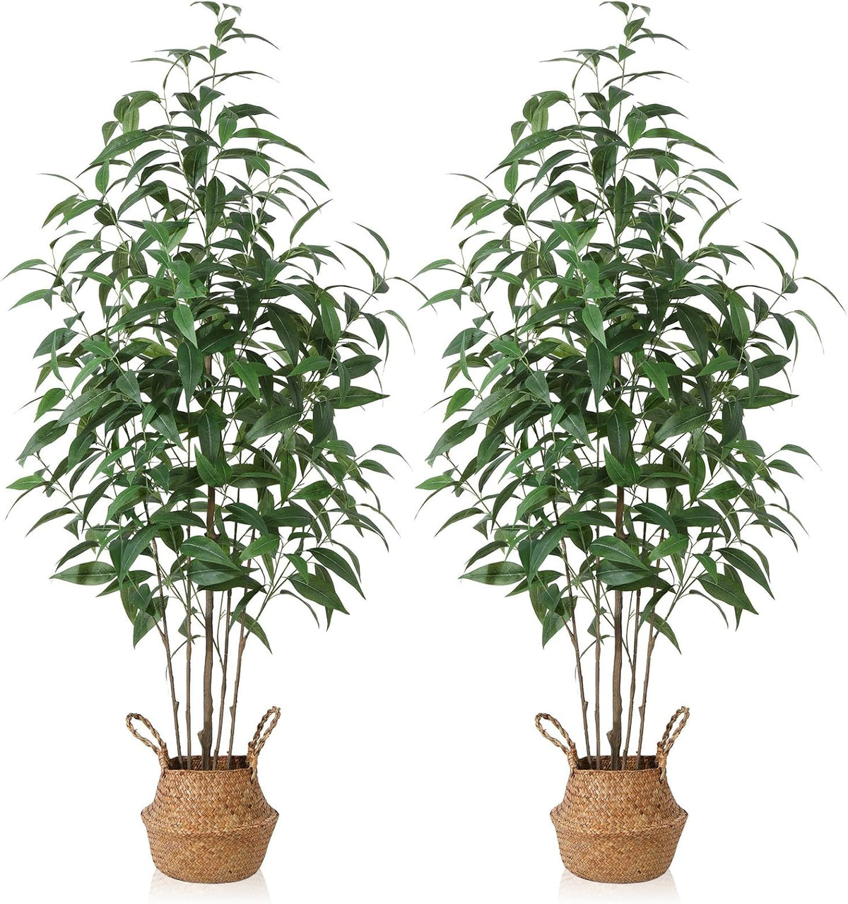 Artificial Eucalyptus Tree,5Ft Tree Fake Plant in Pot for Home and Office Decor,Potted Faux Plants