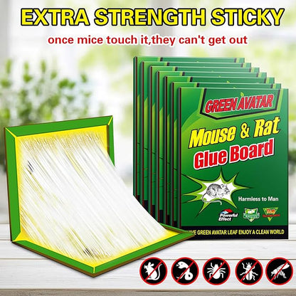 Ezoon 24 Pack Large Mouse Glue Traps with Enhanced Stickiness, Sticky Rat Snake Mouse Traps Pad