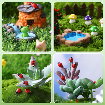 116 Pcs Fairy House Accessories Kit Miniature Garden Accessories Terrarium Decoration Mini Diorama
