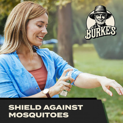 Burke's Mosquito Repel Spray, DEET-Free Mosquito Repellent for Skin & Outdoor Protection, 6 oz
