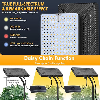 Table Top Grow Light for Seed Starting, Seedlings, Vegetable, Bonsai, 25 Watt Brightest Full