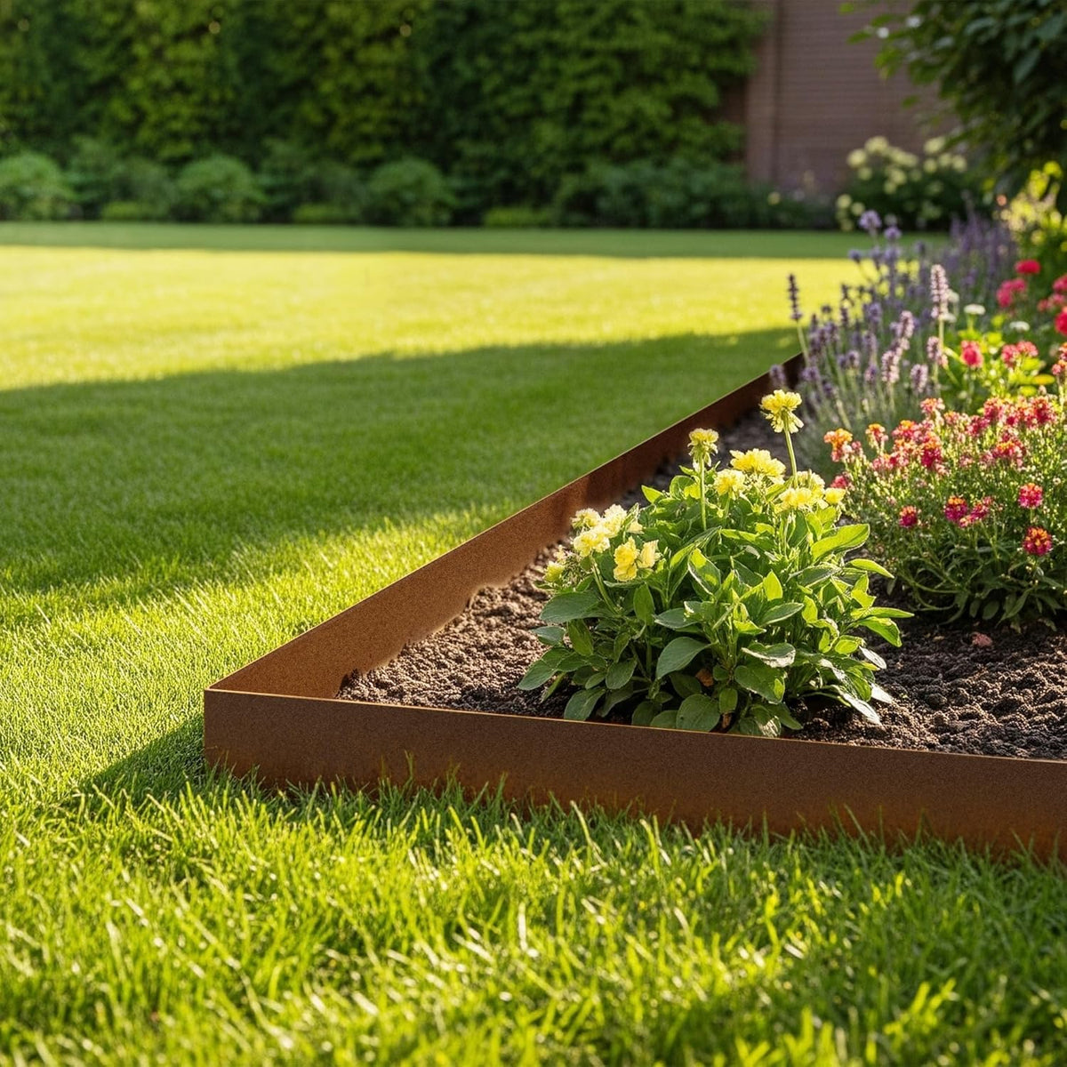 Worth Garden 20ft. Galvanized Steel Landscape Edging - 6-Pack 6.5" x 40" Metal Edging for