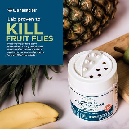 Wondercide - Fruit Fly Traps for Indoors - Fruit Fly Killer - Pet and People Safe - Made in USA &