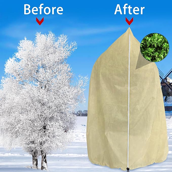 2 Pack 94" x 79" Large Plant Covers Freeze Protection- Reusable Winter Plant Frost Protection Cover