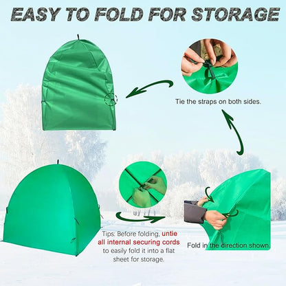 59″*59″*60″ Winter Plant Warm Covers - Raised Bed Cover, Garden Row Accelerator, Warm Tent Freeze
