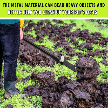 Lasnten 3 Sets Metal Manure Fork with Long Metal Handle Pitch Fork Manure Rake Black Heavy Duty