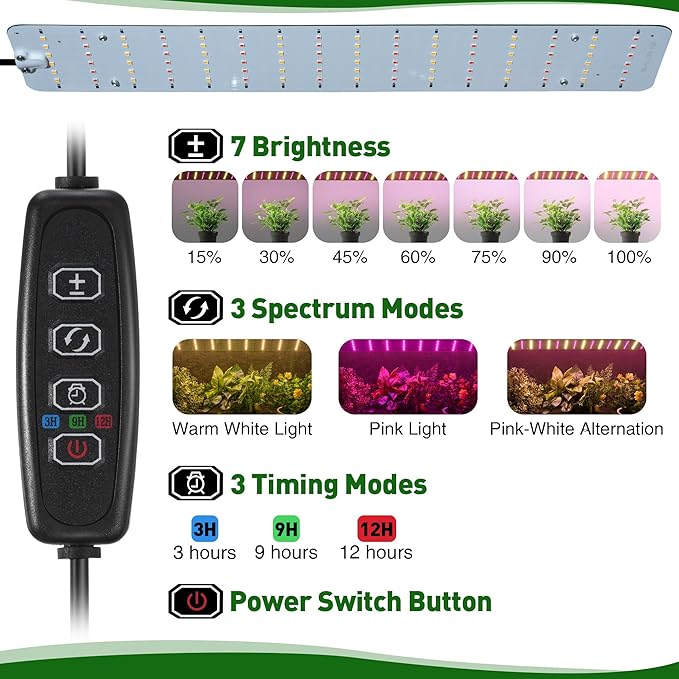 Meonum Mini Greenhouse with Grow Light for Indoor, 23.6 x15.7 x19.6 Tabletop Small Greenhouse Kit