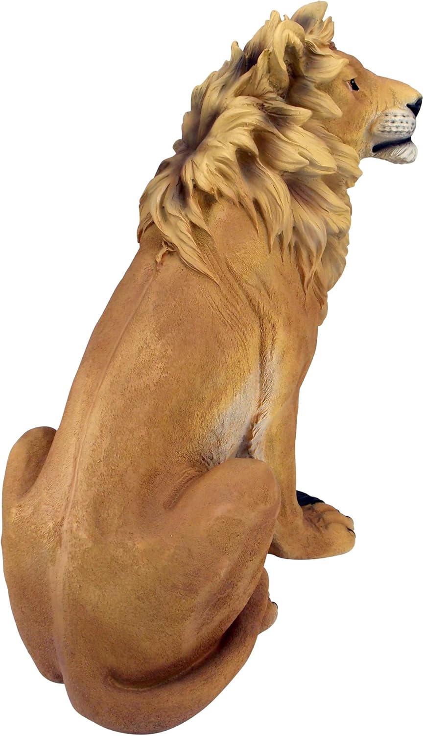 Design Toscano King of Beasts Lion Indoor/Outdoor Garden Statue, 13 Inches Wide, 21 Inches Deep, 27